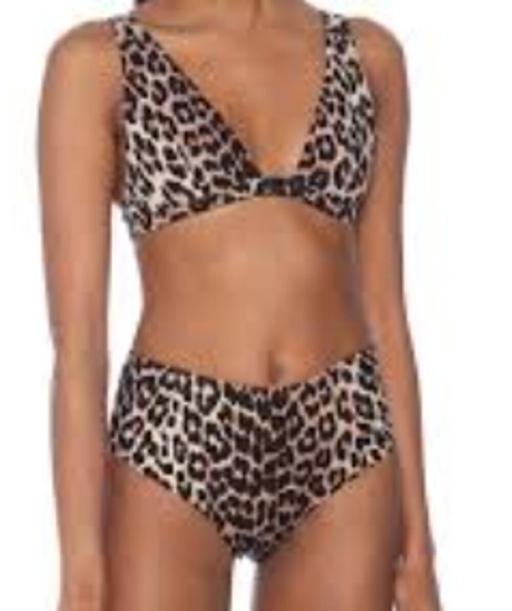 Ganni Leopard Print Bikini sz S